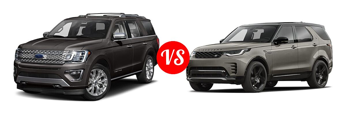 2021 Ford Expedition SUV Platinum vs. 2021 Land Rover Discovery SUV HSE R-Dynamic / S / S R-Dynamic - Front Left Comparison