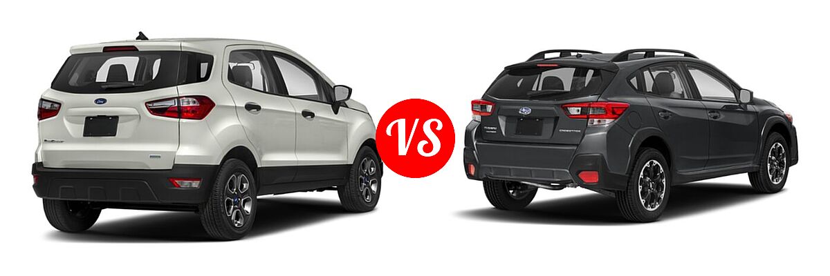 2021 Ford EcoSport SUV S vs. 2021 Subaru Crosstrek SUV CVT / Manual - Rear Right Comparison