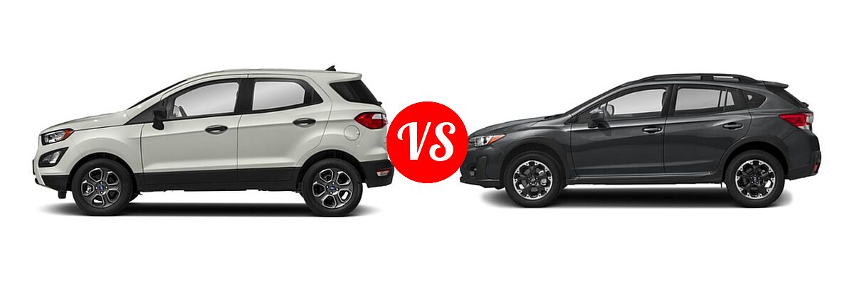 2021 Ford EcoSport SUV S vs. 2021 Subaru Crosstrek SUV CVT / Manual - Side Comparison