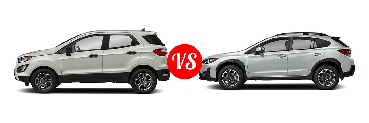 2021 Ford EcoSport SUV S vs. 2021 Subaru Crosstrek SUV Premium - Side Comparison