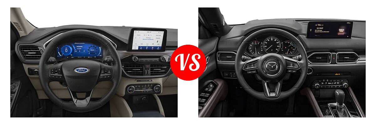2021 Ford Escape SUV Hybrid Titanium Hybrid vs. 2021 Mazda CX-5 SUV Signature - Dashboard Comparison