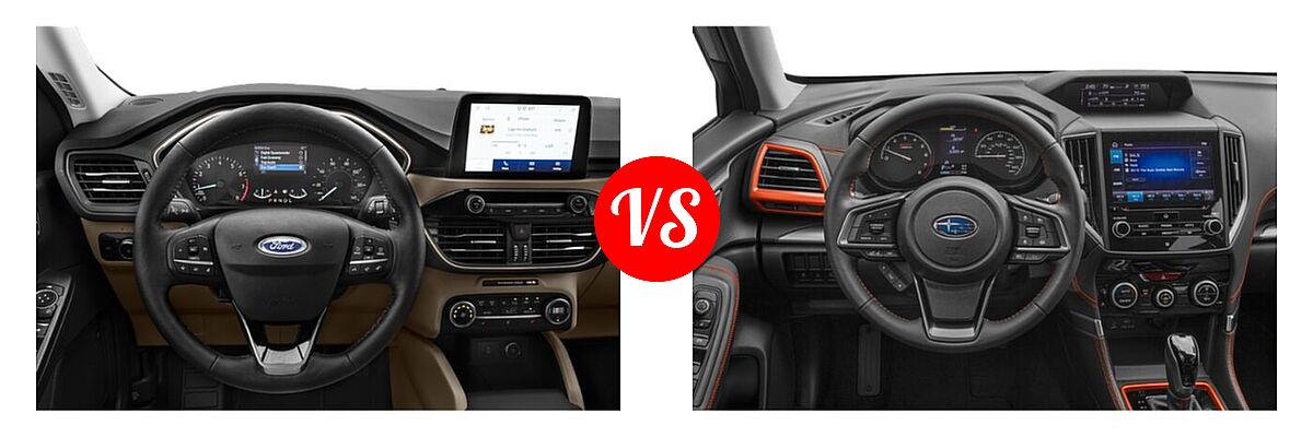 2021 Ford Escape SUV SEL vs. 2021 Subaru Forester SUV Sport - Dashboard Comparison