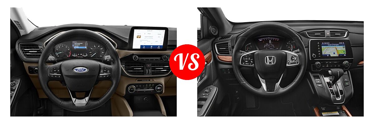 2021 Ford Escape SUV SEL vs. 2021 Honda CR-V SUV Touring - Dashboard Comparison