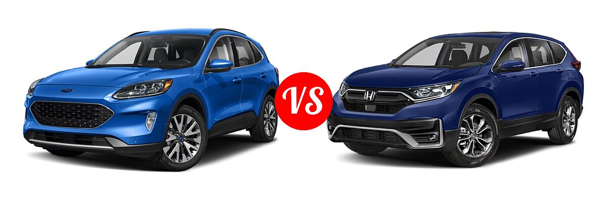 2021 Ford Escape SUV Titanium vs. 2021 Honda CR-V SUV EX - Front Left Comparison