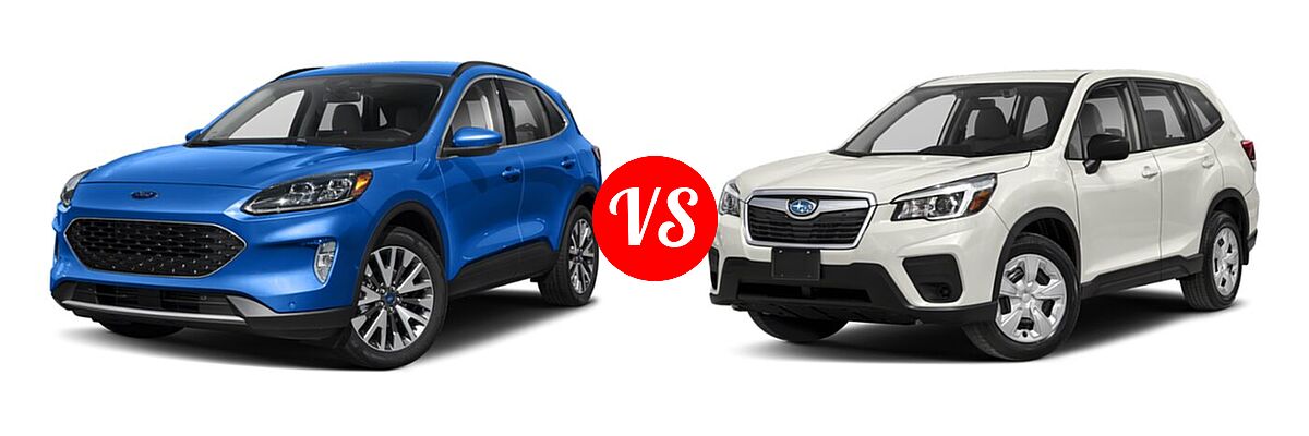 2021 Ford Escape SUV Titanium vs. 2021 Subaru Forester SUV CVT / Premium - Front Left Comparison