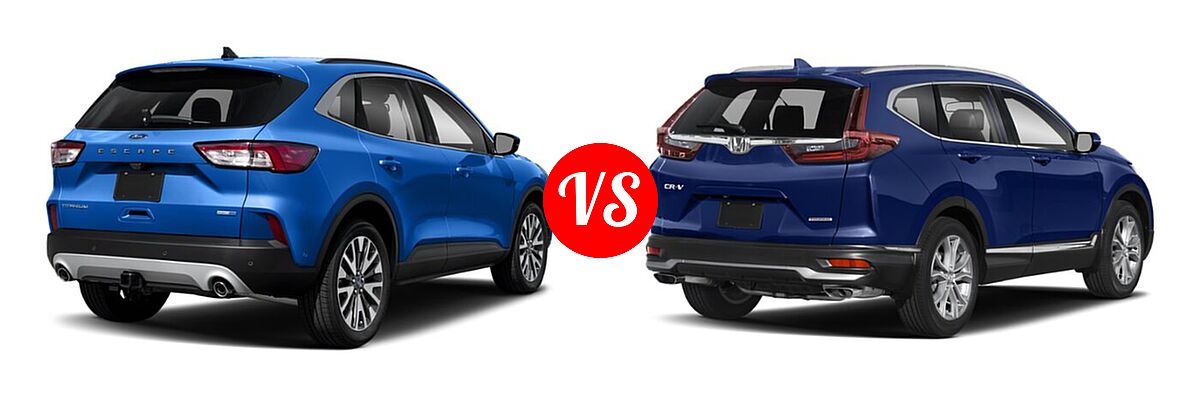 2021 Ford Escape SUV Titanium vs. 2021 Honda CR-V SUV Touring - Rear Right Comparison