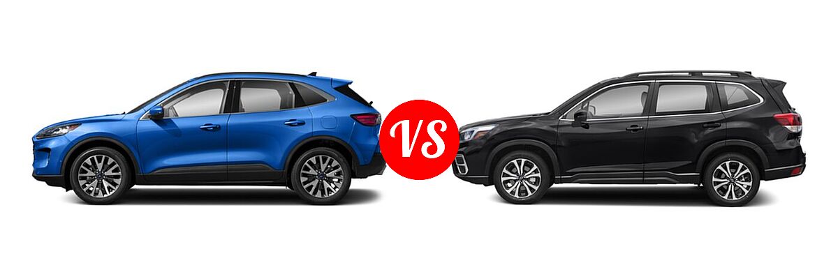 2021 Ford Escape SUV Titanium vs. 2021 Subaru Forester SUV Limited - Side Comparison
