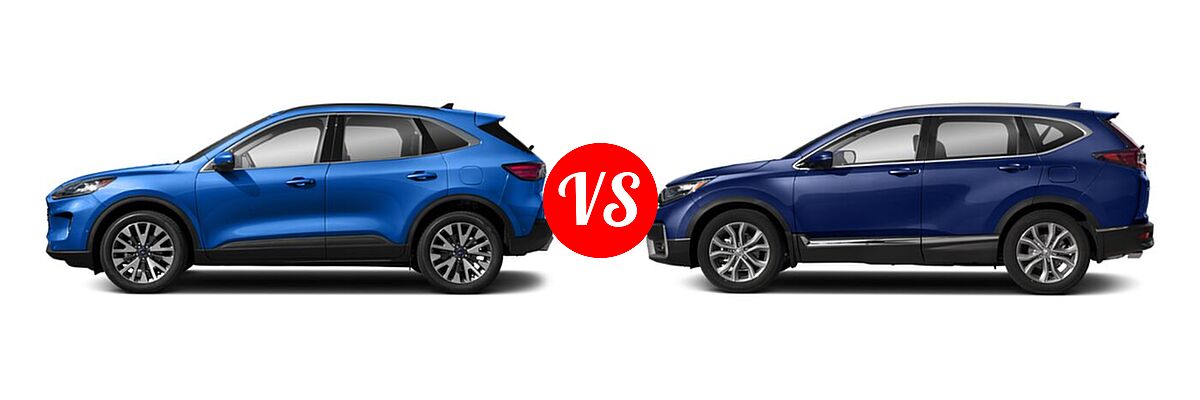 2021 Ford Escape SUV Titanium vs. 2021 Honda CR-V SUV Touring - Side Comparison
