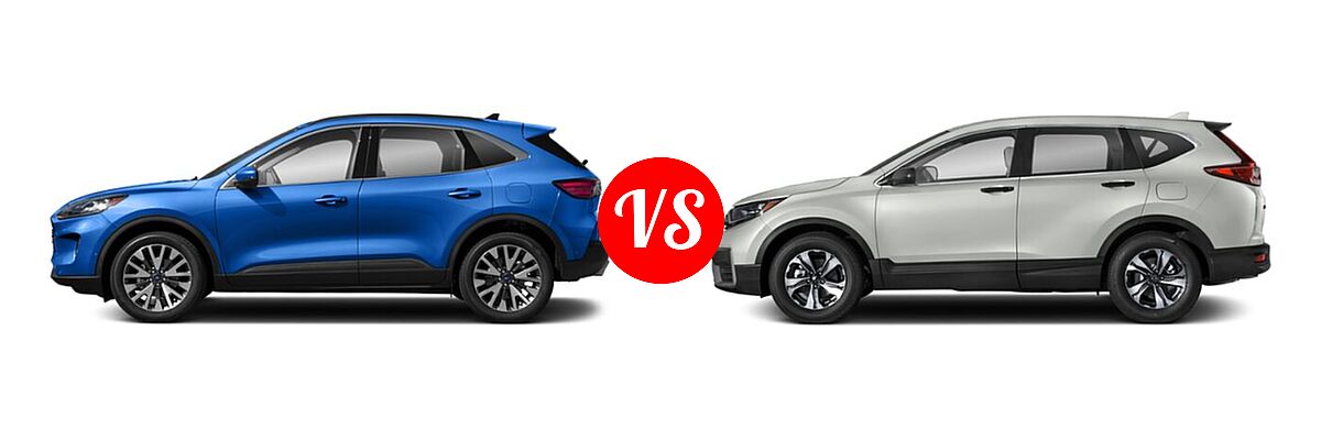 2021 Ford Escape SUV Titanium vs. 2021 Honda CR-V SUV LX - Side Comparison