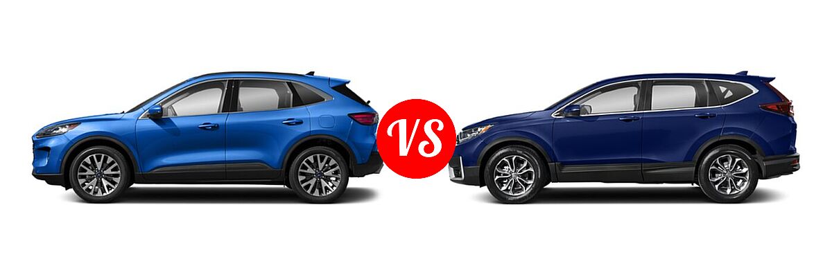 2021 Ford Escape SUV Titanium vs. 2021 Honda CR-V SUV EX - Side Comparison