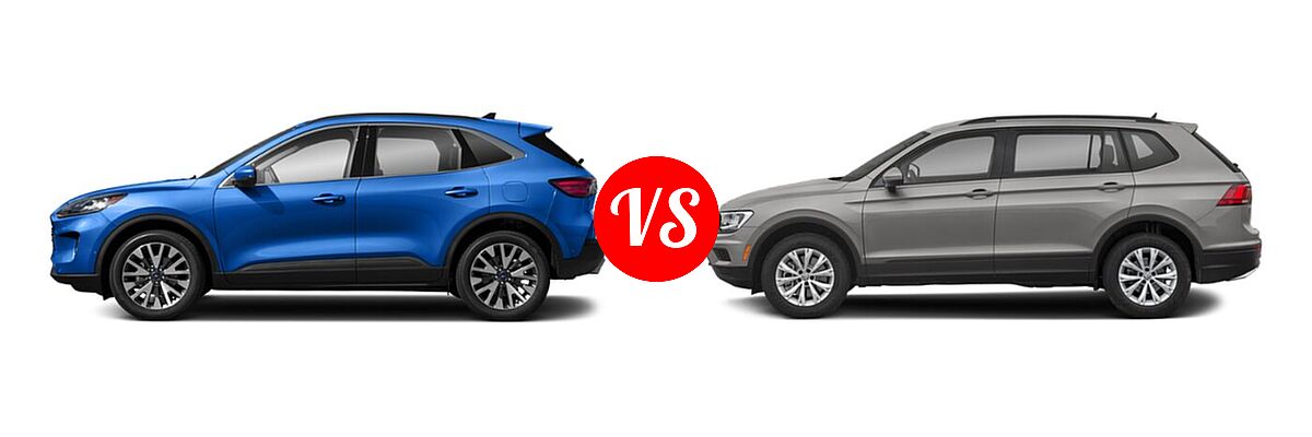 2021 Ford Escape SUV Titanium vs. 2021 Volkswagen Tiguan SUV S - Side Comparison