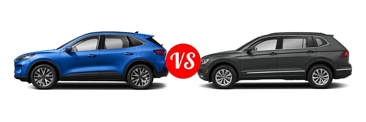 2021 Ford Escape SUV Titanium vs. 2021 Volkswagen Tiguan SUV SE - Side Comparison