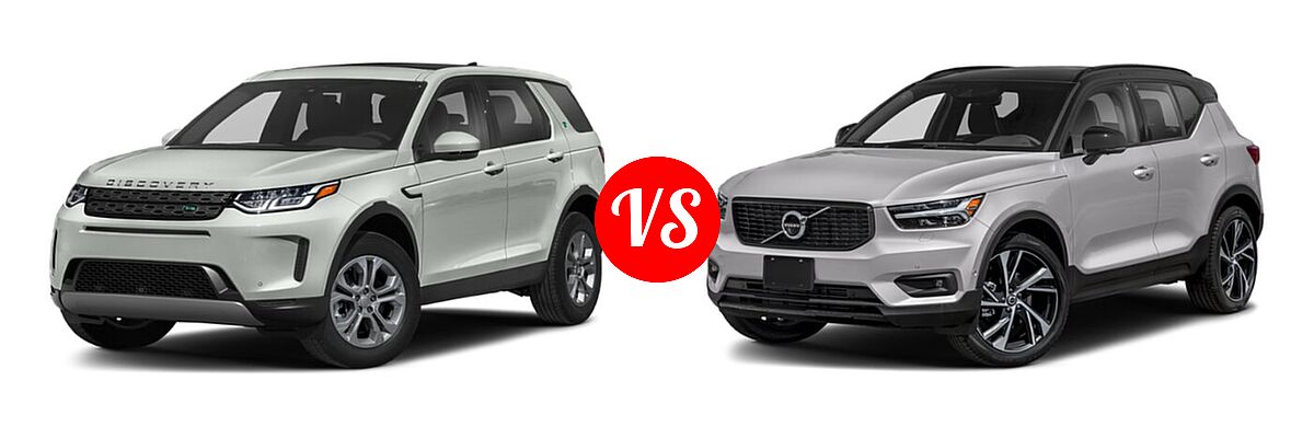 2021 Land Rover Discovery Sport SUV S / S R-Dynamic / SE / SE R-Dynamic vs. 2019 Volvo XC40 SUV R-Design - Front Left Comparison