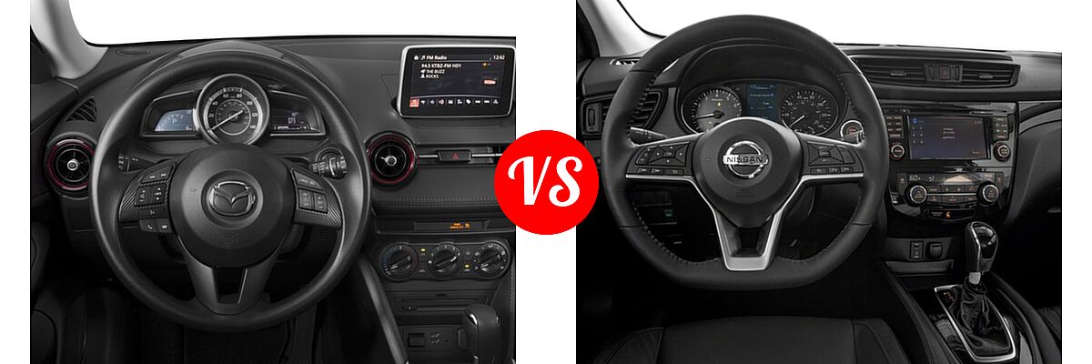 2017 Mazda CX-3 SUV Sport vs. 2017 Nissan Rogue Sport SUV SL - Dashboard Comparison