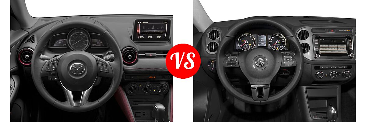 2017 Mazda CX-3 SUV Touring vs. 2017 Volkswagen Tiguan Limited SUV 2.0T 4MOTION / 2.0T FWD - Dashboard Comparison