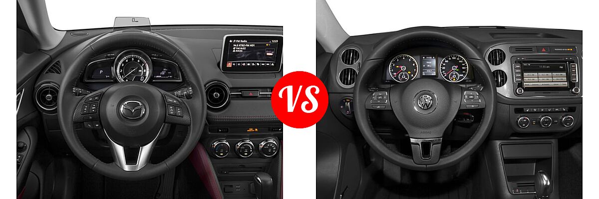 2017 Mazda CX-3 SUV Grand Touring vs. 2017 Volkswagen Tiguan Limited SUV 2.0T 4MOTION / 2.0T FWD - Dashboard Comparison
