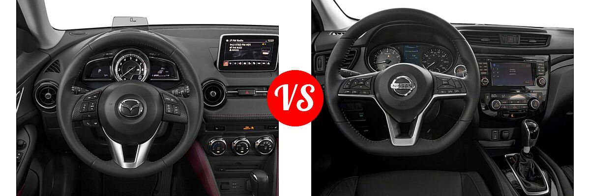 2017 Mazda CX-3 SUV Grand Touring vs. 2017 Nissan Rogue Sport SUV SL - Dashboard Comparison