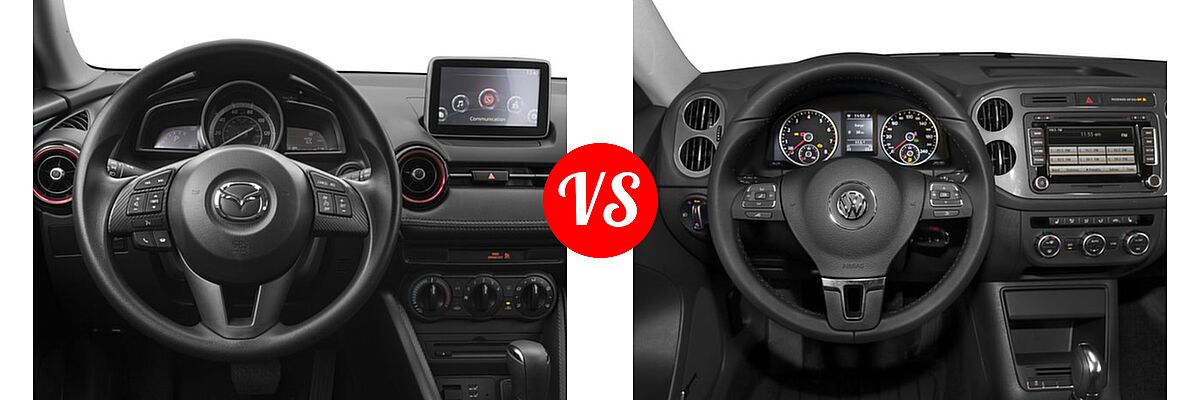 2017 Mazda CX-3 SUV Sport vs. 2017 Volkswagen Tiguan Limited SUV 2.0T 4MOTION / 2.0T FWD - Dashboard Comparison