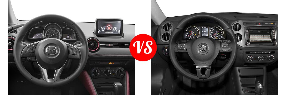 2017 Mazda CX-3 SUV Touring vs. 2017 Volkswagen Tiguan Limited SUV 2.0T 4MOTION / 2.0T FWD - Dashboard Comparison