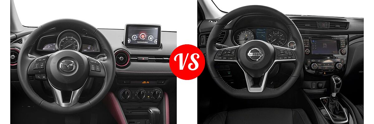 2017 Mazda CX-3 SUV Touring vs. 2017 Nissan Rogue Sport SUV SL - Dashboard Comparison