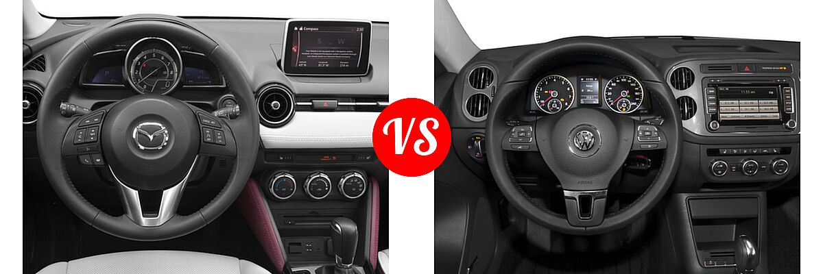 2017 Mazda CX-3 SUV Grand Touring vs. 2017 Volkswagen Tiguan Limited SUV 2.0T 4MOTION / 2.0T FWD - Dashboard Comparison