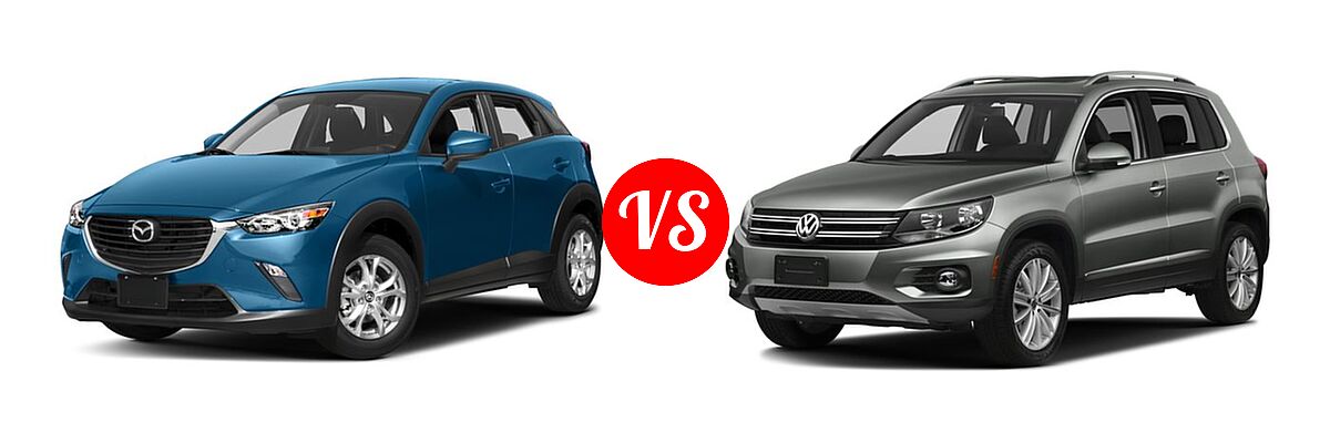 2017 Mazda CX-3 SUV Sport vs. 2017 Volkswagen Tiguan Limited SUV 2.0T 4MOTION / 2.0T FWD - Front Left Comparison