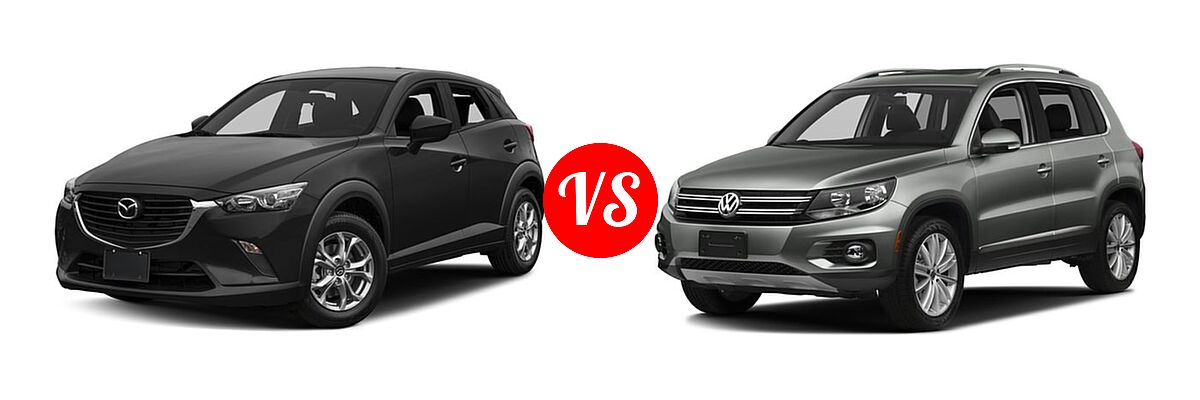 2017 Mazda CX-3 SUV Sport vs. 2017 Volkswagen Tiguan Limited SUV 2.0T 4MOTION / 2.0T FWD - Front Left Comparison