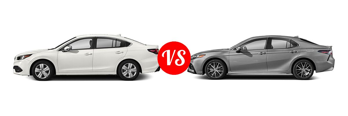 2021 Subaru Legacy Sedan CVT / Limited XT / Touring XT vs. 2021 Toyota Camry Sedan SE - Side Comparison