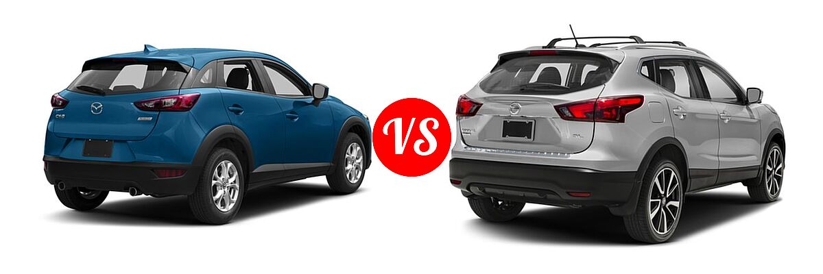 2017 Mazda CX-3 SUV Sport vs. 2017 Nissan Rogue Sport SUV SL - Rear Right Comparison