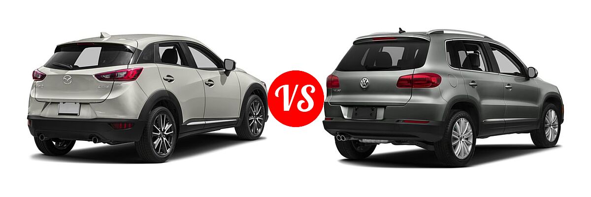 2017 Mazda CX-3 SUV Grand Touring vs. 2017 Volkswagen Tiguan Limited SUV 2.0T 4MOTION / 2.0T FWD - Rear Right Comparison