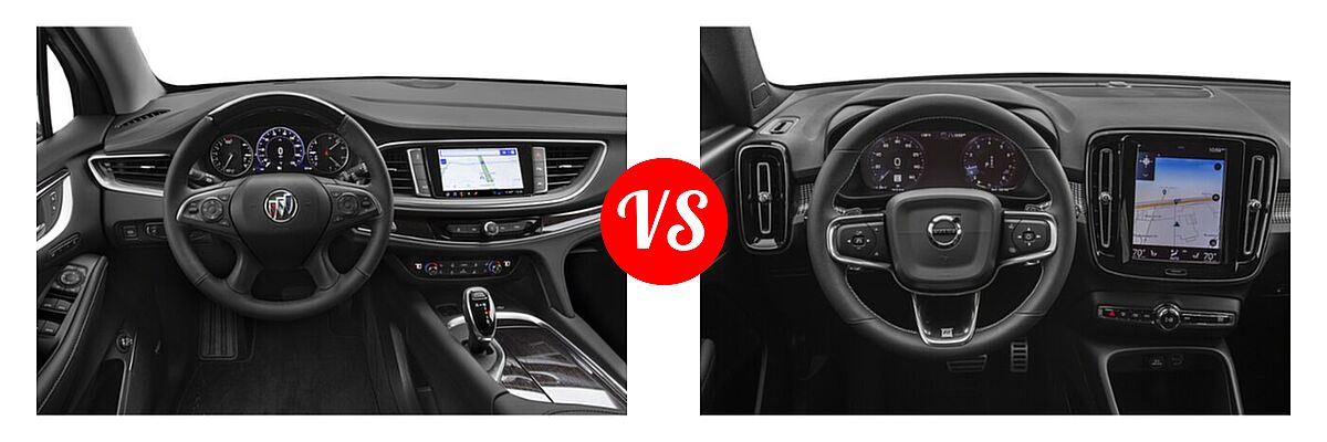 2021 Buick Enclave SUV Avenir vs. 2019 Volvo XC40 SUV R-Design - Dashboard Comparison