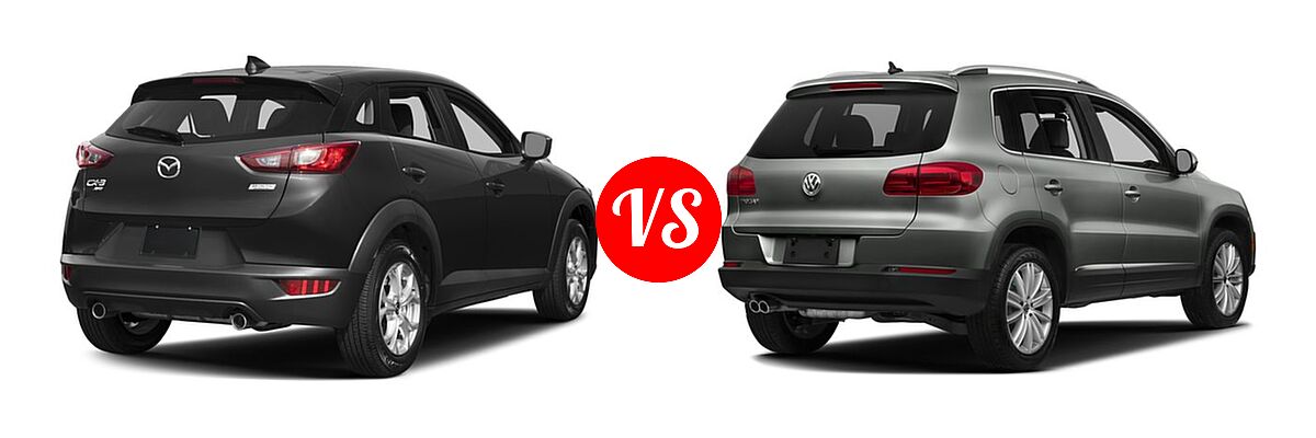2017 Mazda CX-3 SUV Sport vs. 2017 Volkswagen Tiguan Limited SUV 2.0T 4MOTION / 2.0T FWD - Rear Right Comparison