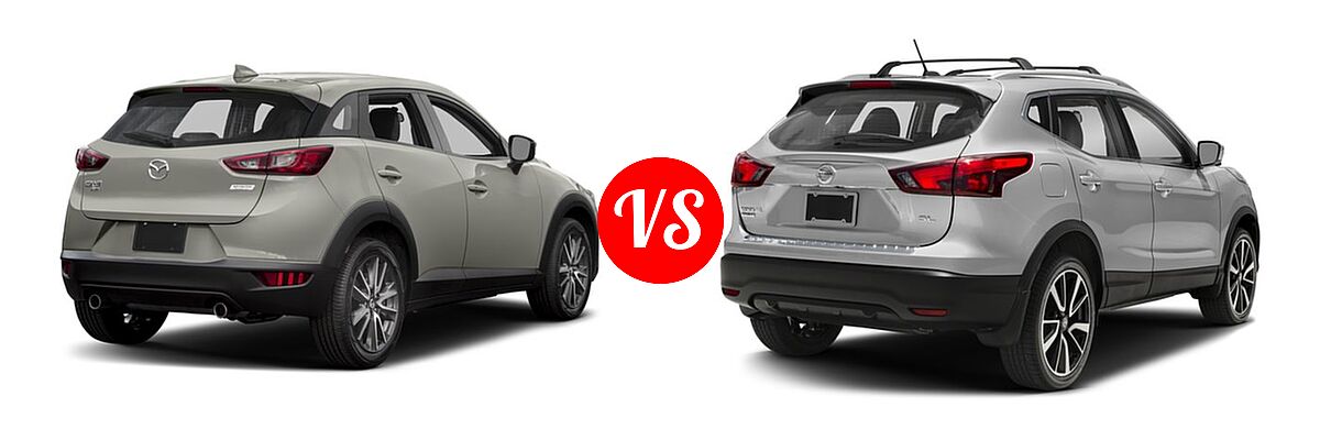 2017 Mazda CX-3 SUV Touring vs. 2017 Nissan Rogue Sport SUV SL - Rear Right Comparison