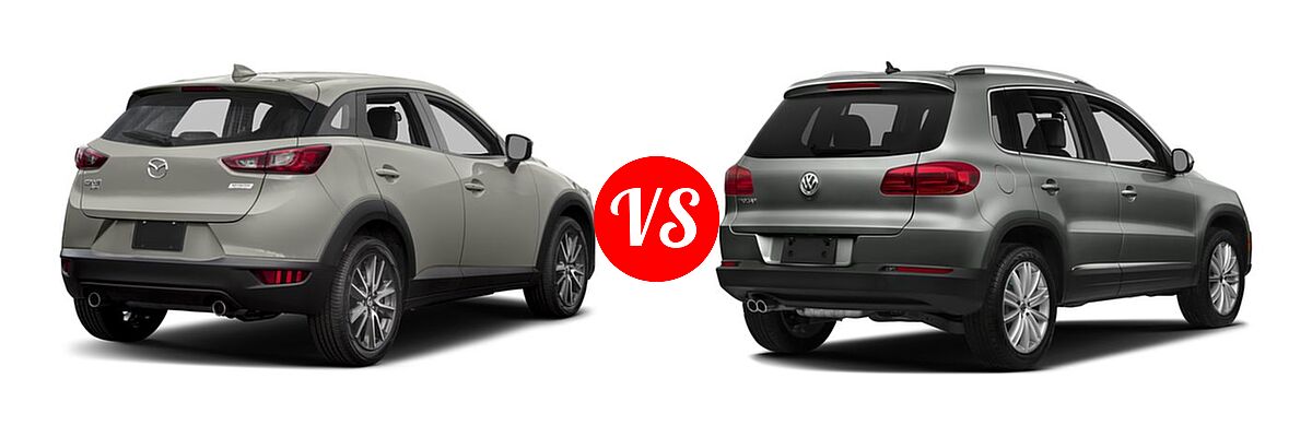 2017 Mazda CX-3 SUV Touring vs. 2017 Volkswagen Tiguan Limited SUV 2.0T 4MOTION / 2.0T FWD - Rear Right Comparison