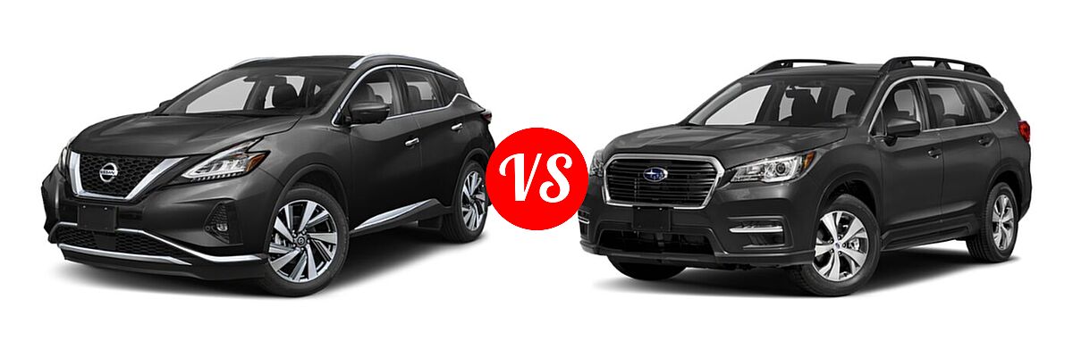 2021 Nissan Murano SUV Platinum / SL vs. 2021 Subaru Ascent SUV 8-Passenger - Front Left Comparison
