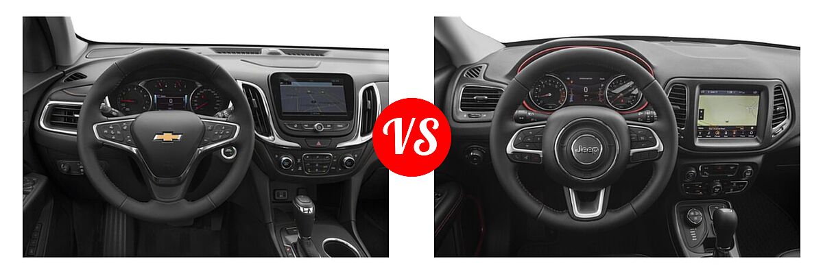 2021 Chevrolet Equinox SUV Premier vs. 2021 Jeep Compass SUV Trailhawk - Dashboard Comparison