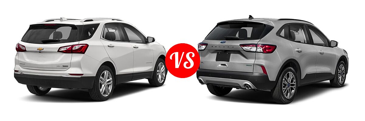 2021 Chevrolet Equinox SUV Premier vs. 2021 Ford Escape SUV SEL - Rear Right Comparison