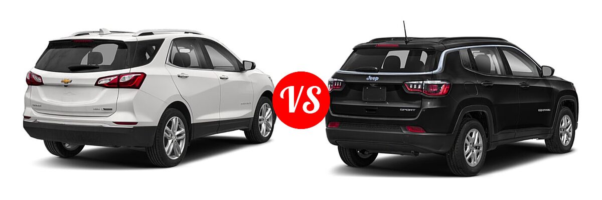 2021 Chevrolet Equinox SUV Premier vs. 2021 Jeep Compass SUV Freedom - Rear Right Comparison