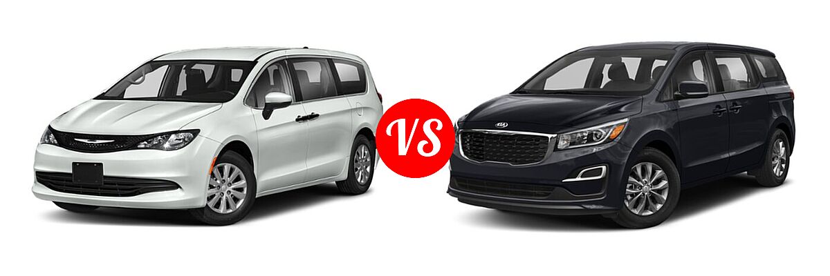 2021 Chrysler Voyager Minivan L / LX vs. 2021 Kia Sedona Minivan LX - Front Left Comparison