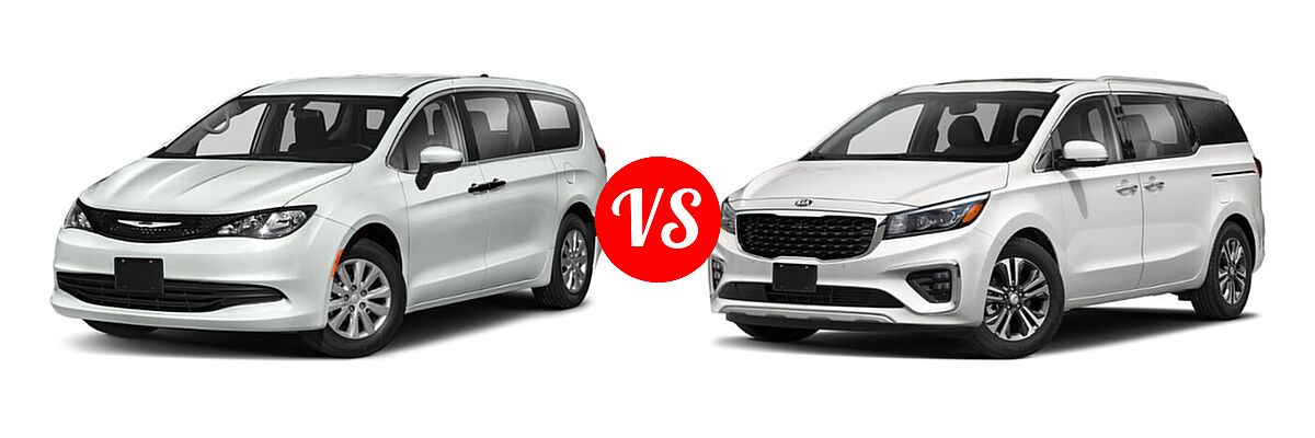2021 Chrysler Voyager Minivan L / LX vs. 2021 Kia Sedona Minivan SX - Front Left Comparison