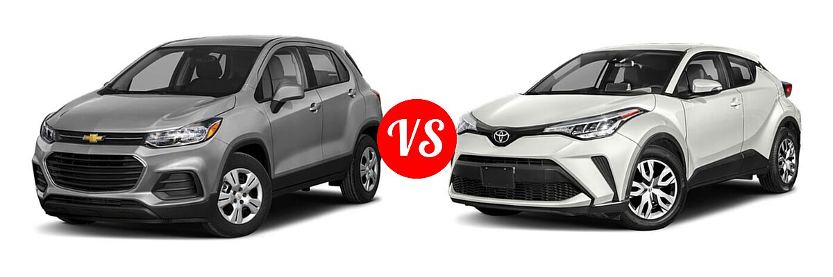 2021 Chevrolet Trax SUV LS vs. 2021 Toyota C-HR SUV LE / Nightshade / XLE - Front Left Comparison