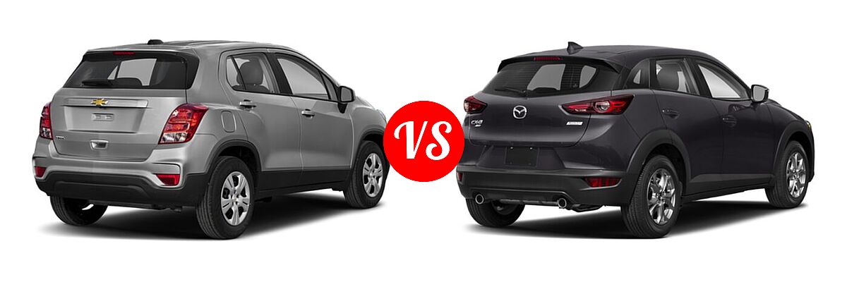 2021 Chevrolet Trax SUV LS vs. 2021 Mazda CX-3 SUV Sport - Rear Right Comparison