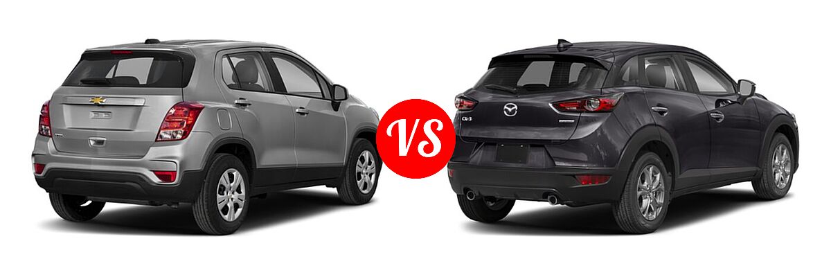 2021 Chevrolet Trax SUV LS vs. 2021 Mazda CX-3 SUV Sport - Rear Right Comparison