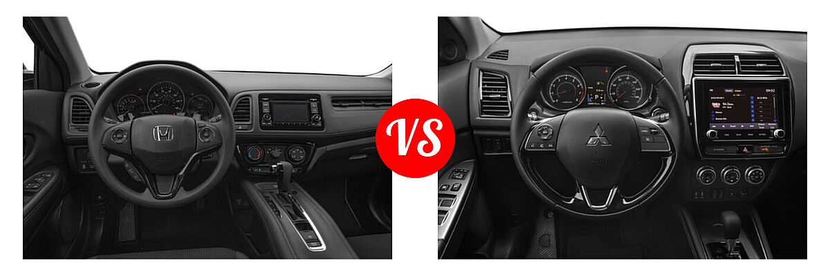 2021 Honda HR-V SUV LX vs. 2021 Mitsubishi Outlander Sport SUV GT / SE - Dashboard Comparison