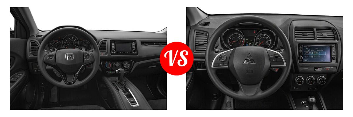 2021 Honda HR-V SUV LX vs. 2021 Mitsubishi Outlander Sport SUV S - Dashboard Comparison
