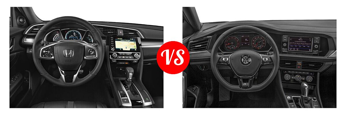 2021 Honda Civic Sedan Touring vs. 2021 Volkswagen Jetta Sedan R-Line - Dashboard Comparison