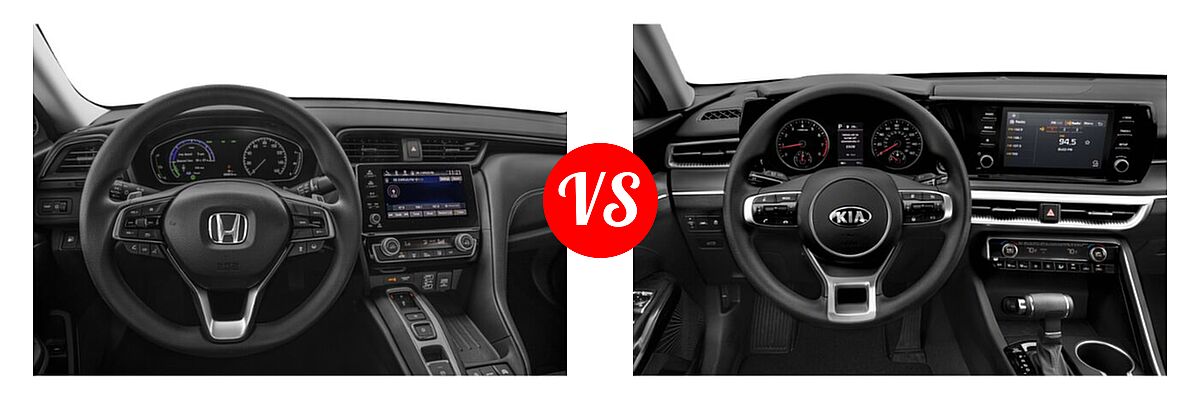 2021 Honda Insight Sedan Hybrid EX vs. 2021 Kia K5 Sedan GT / LX / LXS - Dashboard Comparison