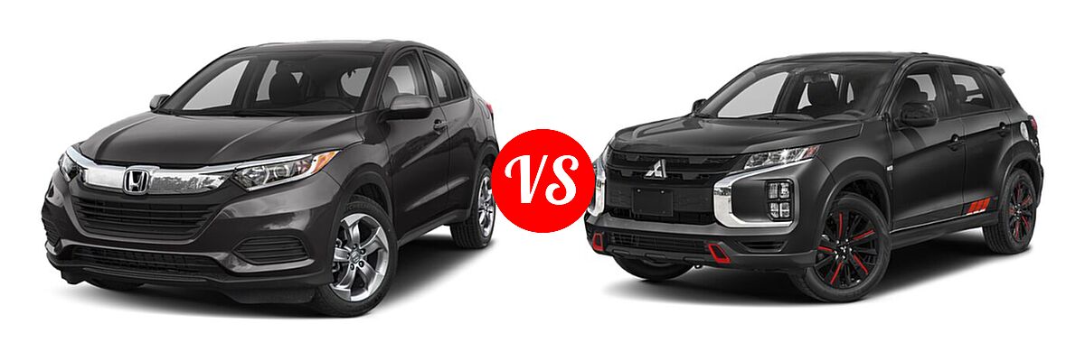 2021 Honda HR-V SUV LX vs. 2021 Mitsubishi Outlander Sport SUV BE - Front Left Comparison