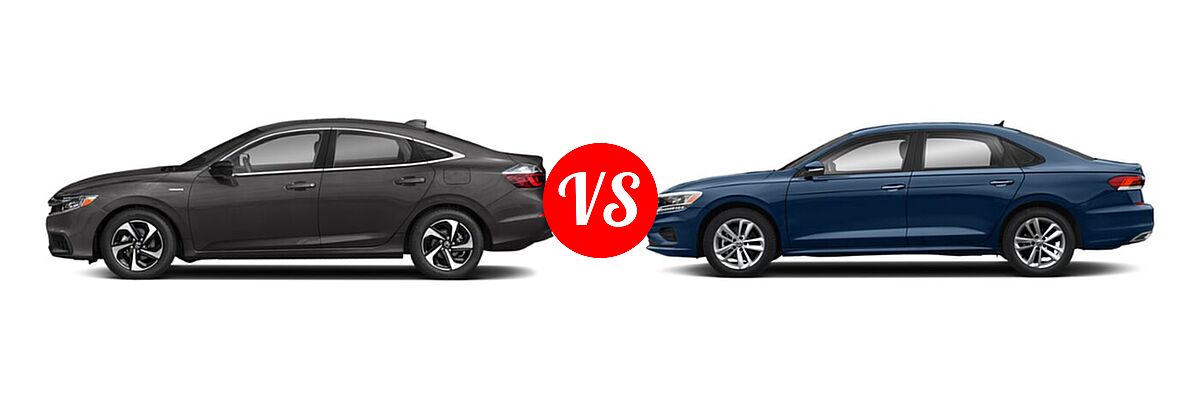 2021 Honda Insight Sedan Hybrid EX vs. 2021 Volkswagen Passat Sedan 2.0T S / 2.0T SE - Side Comparison