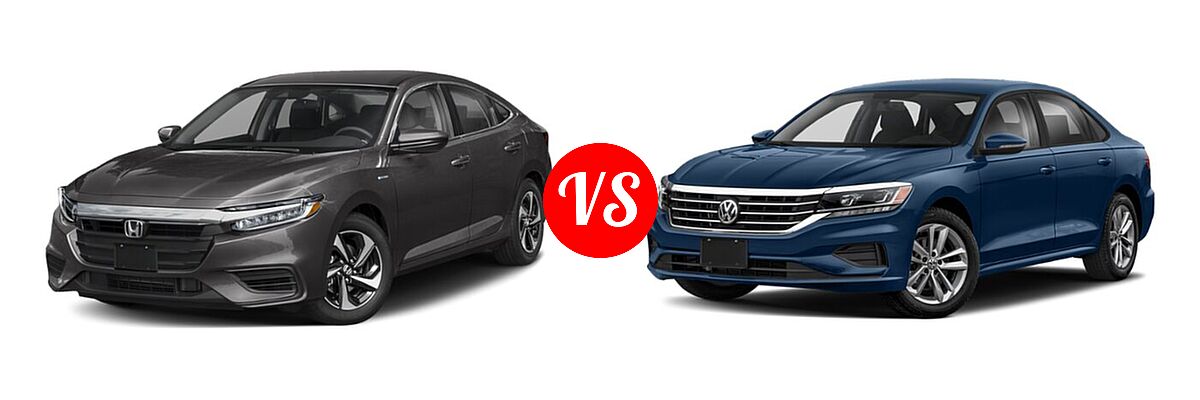 2021 Honda Insight Sedan Hybrid EX vs. 2021 Volkswagen Passat Sedan 2.0T S / 2.0T SE - Front Left Comparison